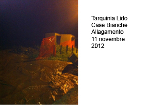 foto allagamento di Tarquina Lido dell 11 novembre 2012