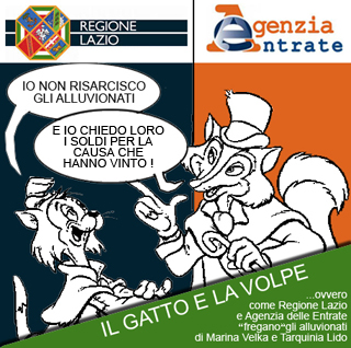 L  Agenzia delle Entrate delle Entrate non trova la Regione Lazio e chiede i soldi agli alluvionati.