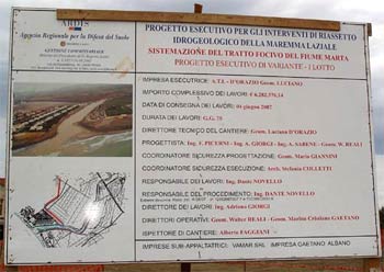 Sopralluogo sull'Arginatura effettuato il 31 ottobre 2007