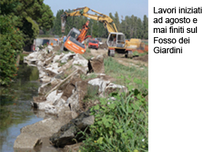Tarquinia Lido, lavori sul Fosso dei Giardini, agosto 2012