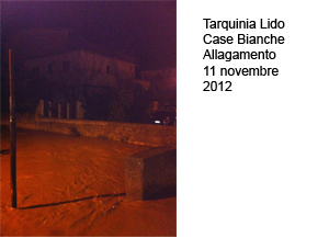 foto allagamento di Tarquina Lido dell 11 novembre 2012