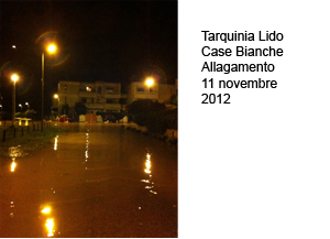 foto allagamento di Tarquina Lido dell 11 novembre 2012